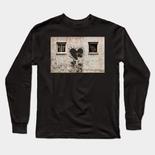 Banksy style wall mural Long Sleeve T-Shirt